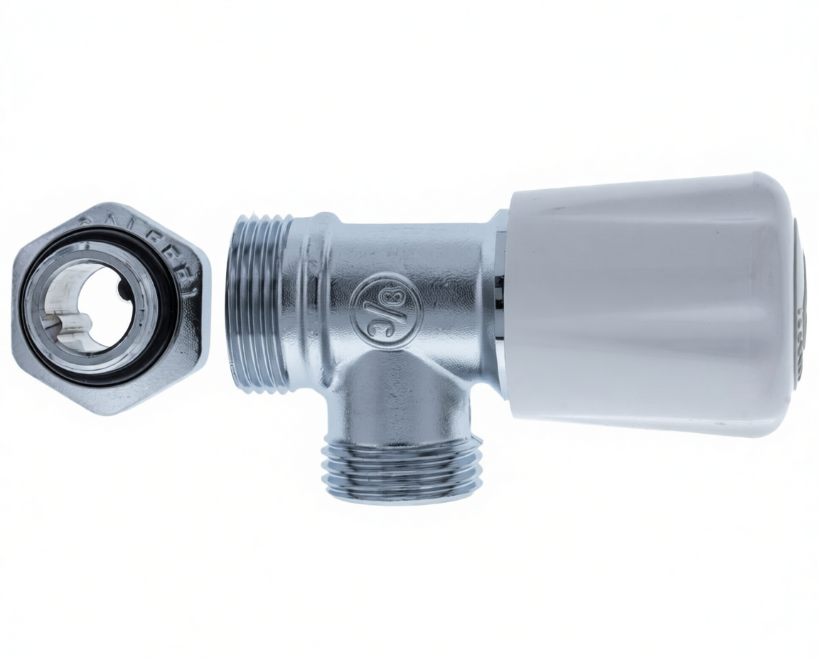 VÁLVULA RADIADOR UNIÓN RACORD/BICONO 3/8 - 338.00.0010