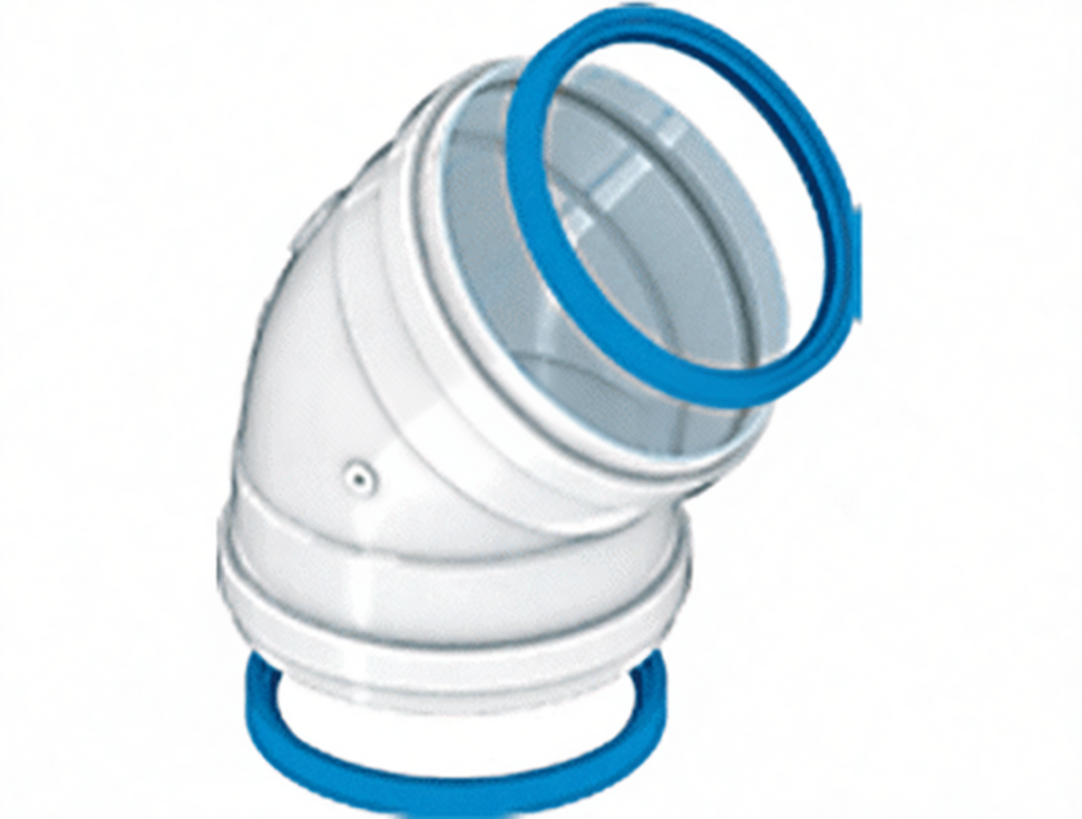 CODO 45º UNIÓN H/H Ø 0132 mm. - 398.01.0104